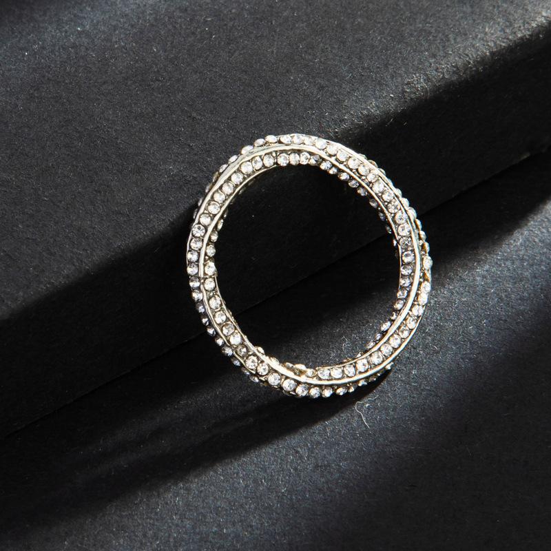 

New European and American Full Circle Full Diamond Carat Simulation Diamond Women Ring No. 12