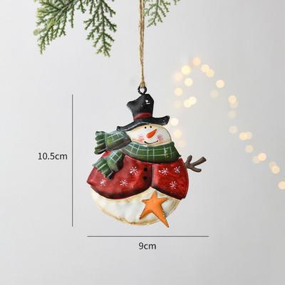 Vintage Snowman Christmas Hanging Model Handmade Pendant Christmas Tree Decor with Lanyard Cute Xmas Ornament New Year Party