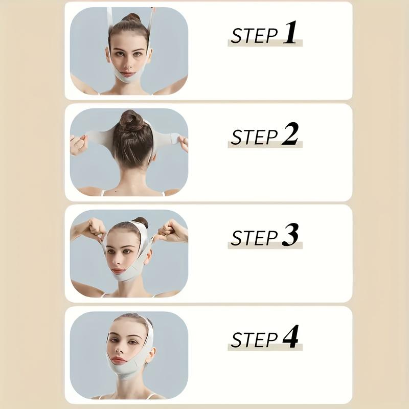 Adjustable V Shape Face Slimming Strap Double Chin Reducer Lifting Band Women Breathable Facial Toning Belt