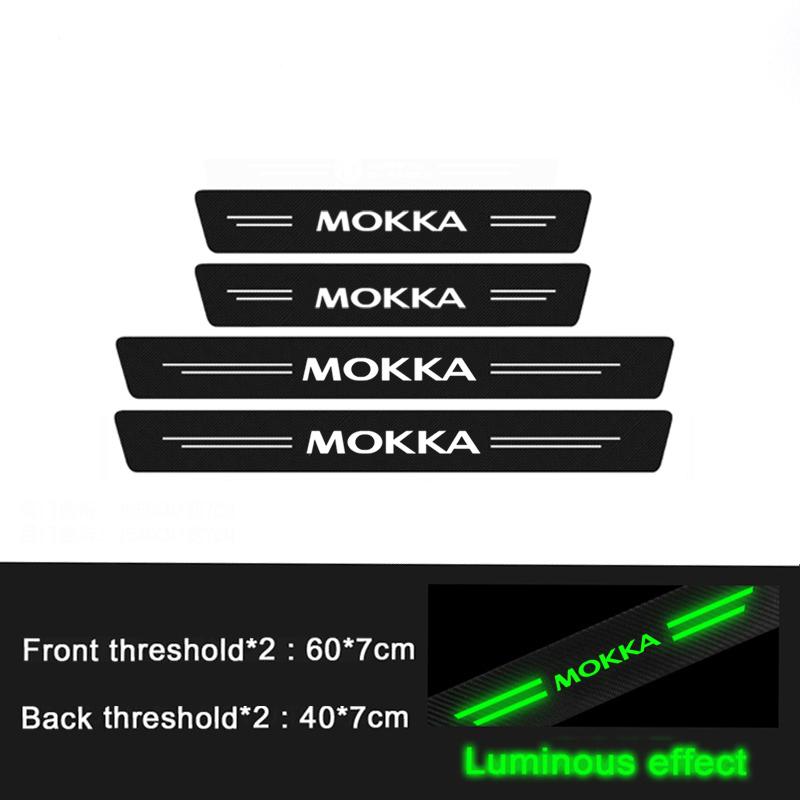 Luminous Car Sill Waterproof Strip Tape Door Threshold Stickers for Opel Mokka Logo Insignia Zafira Corsa Meriva Crossland X