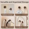 Strong Suction Cup Hook with Walnut Wood Design No Drill Needed Heavy Duty Wall Mount for Bathroom Towels and Accessories