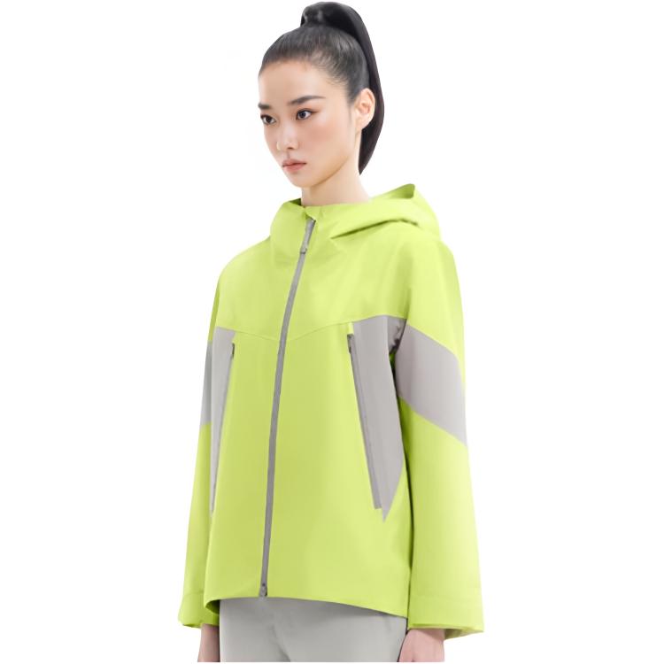 Li-Ning Outdoor CF Water Resistant Windproof Single Layer Jacket Women Jackets Yellow Lime-Green AEMW014-4