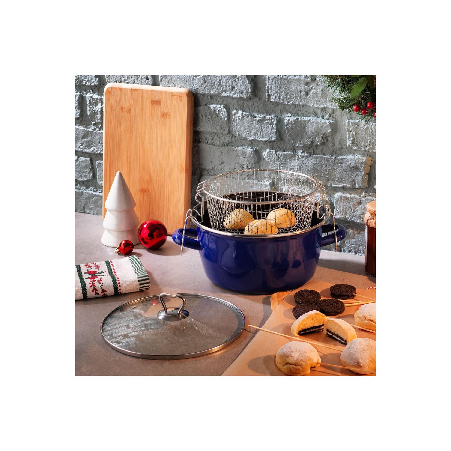 

Fry Crispy Frying Pot 22 Cm-3 Pieces-navy Blue