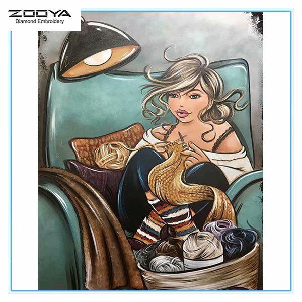 

ZOOYA 5D Полный дрель Алмазная картина Femmes Rondes Вышивка Крестом Мозаика Картина Домашний декор