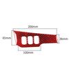 Red Carbon Fiber Headlight Control Cover Trim For Mitsubishi Lancer 2008-15