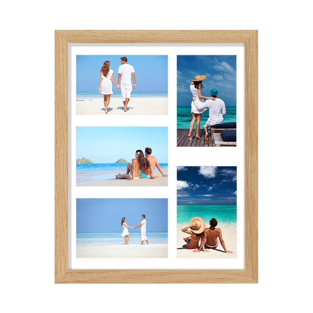 Rectangle 5-Grid Photo Frame Handmade Collage Frame Decorative Frame  Multi-Photo Display