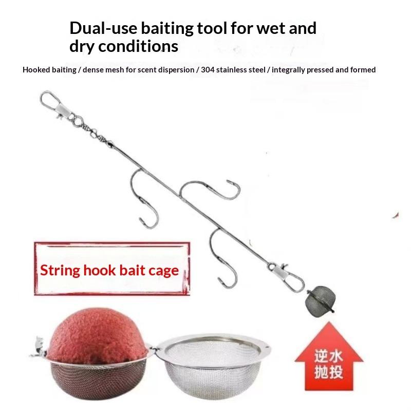 Fishing Bait Cage Multi Size Option Stainless Steel Fine Mesh Portable Lure Holder for Various Bait Types Fishing Needs