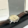 Used EMPORIO ARMANI Armani men's watch AR-2433 QZ chronograph operation confirmed