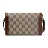 Gucci Horsebit 1955 Logo Canvas And Leather Mini Shoulder Bag Unisex Shoulder Bag Brown Ebony 699296-92TCG-8563