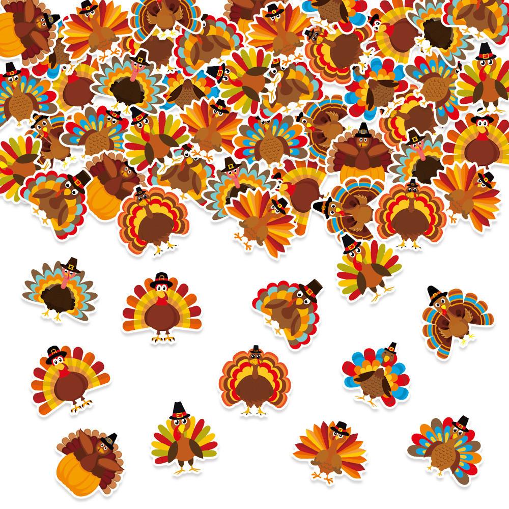 Festival Autumn Turkey Confetti For Thanksgiving Party And Table Decoration