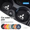 Wildleder Auto-Untersetzer Anti-Rutsch Wasserbecher-Pad Dekoration für Lancer ASX Pajero Mirage Attrage Xpander Outlander