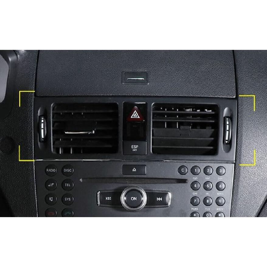 For Benz C-Class 2007-2014 Air Outlet Vent Cover Silver Titanium Central Console
