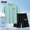 JEEP SPIRIT Men's Ice Silk Quick-Dry T-Shirt & Shorts Set