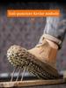 Sicherheitsschuhe für Herren, mit Stahlkappe, für Schweißer, stichsicher, funkensicher, Arbeitsstiefel für Herren, Bauschuhe mit Anti-Smash-Funktion