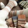 Women's Cotton Socks for Autumn and Winter Thickened Retro Mid-calf Women's Ethnic Pile Socks