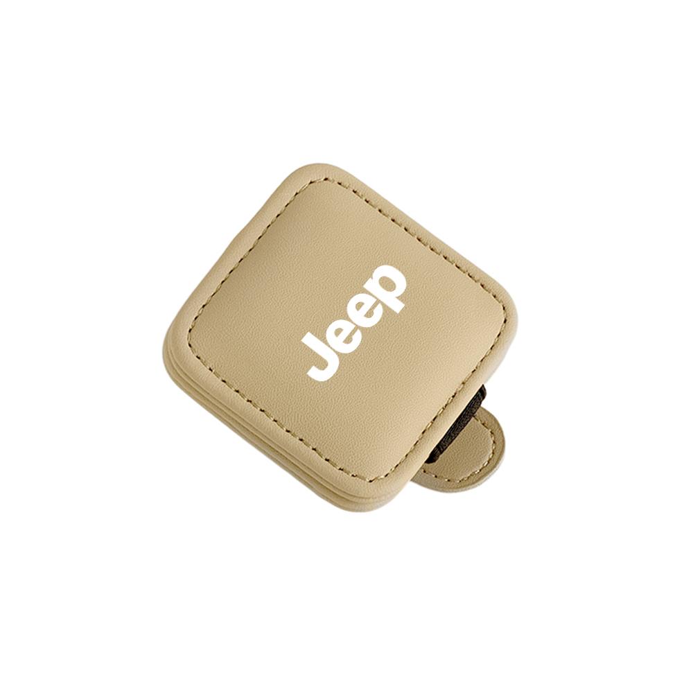 Car Sun Visor Glasses Clip Ticket Card Eyeglass Hanger Sunglasses Holder For Jeep Renegade Patriot Wrangler Cherokee Compass JK