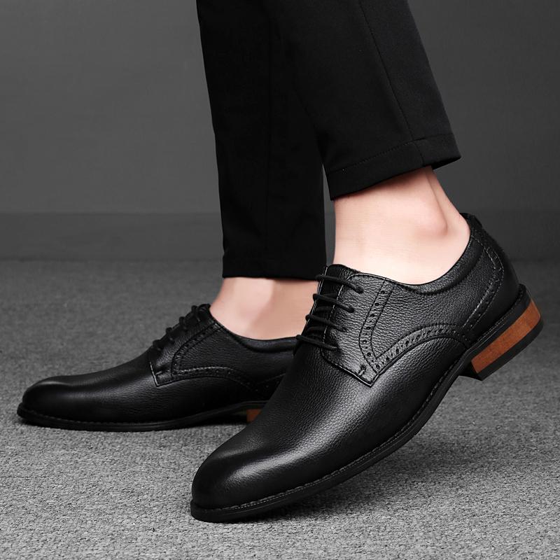 2024 New Casual Men Flats Brand Men's Genuine Leather Shoes Outdoor Men Oxford Shoes All-match Men Classic Business Formal Shoes