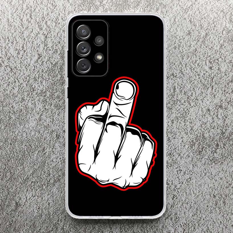 Middle Finger Print Soft Case for Samsung Galaxy A52 A51 A50 A42 A32 A22 A12 Phone Shell A41 A31 A21S 71 A30S A20S A10S A40