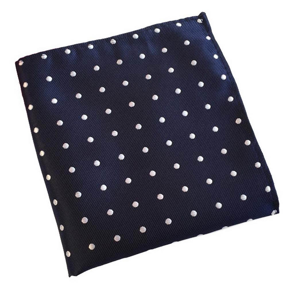 Men's Wedding Party Formal Dot Jacquard Pocket Square Handkerchief
