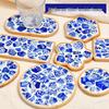 Mosaic Ceramic & Bamboo Heat Insulation Coaster Set