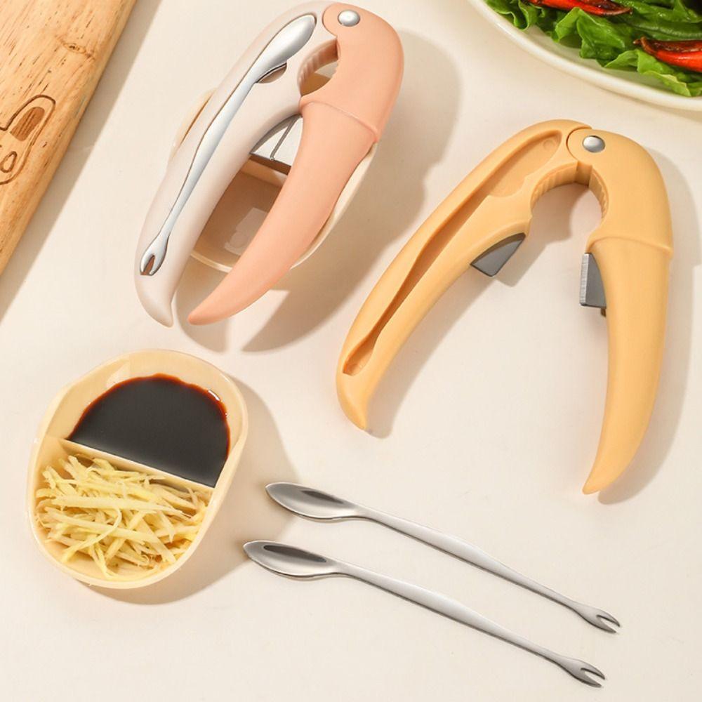 4Pcs/Set Professional Crab Cracker Set Stainless Steel Crab Eating Pick Set Restaurant