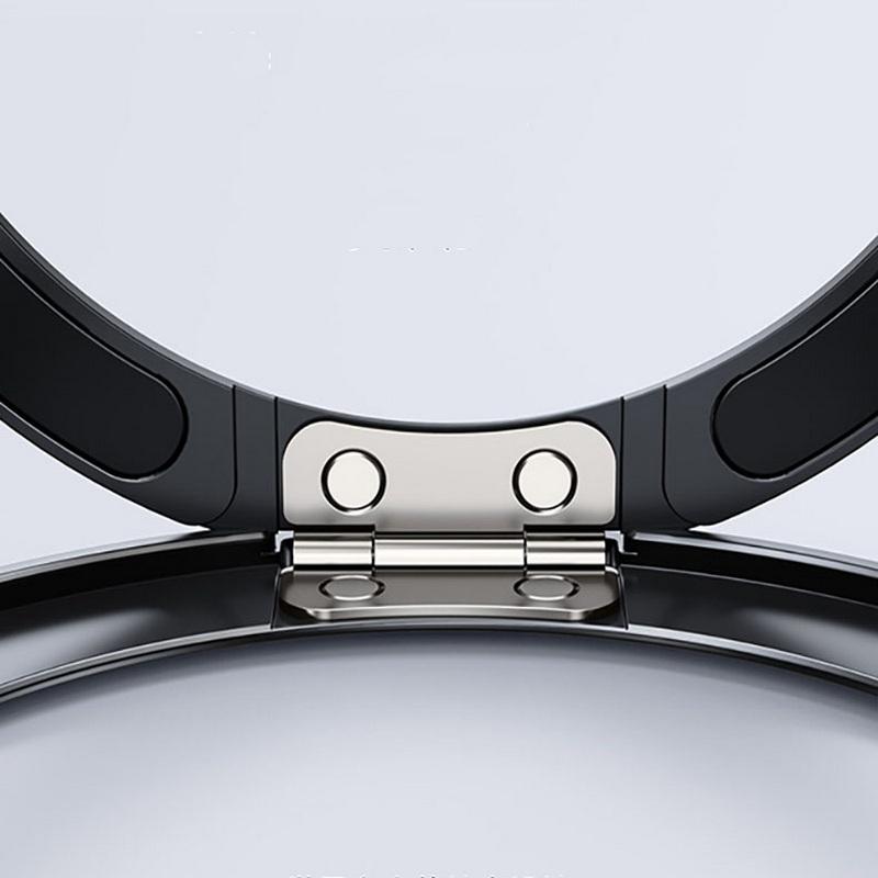 Aluminum Alloy Rimless Magnetic Case for Samsung S25 Ultra S24 Plus with 360 ° Rotation Metal Stand for Magsafe Buffer Hard Cover