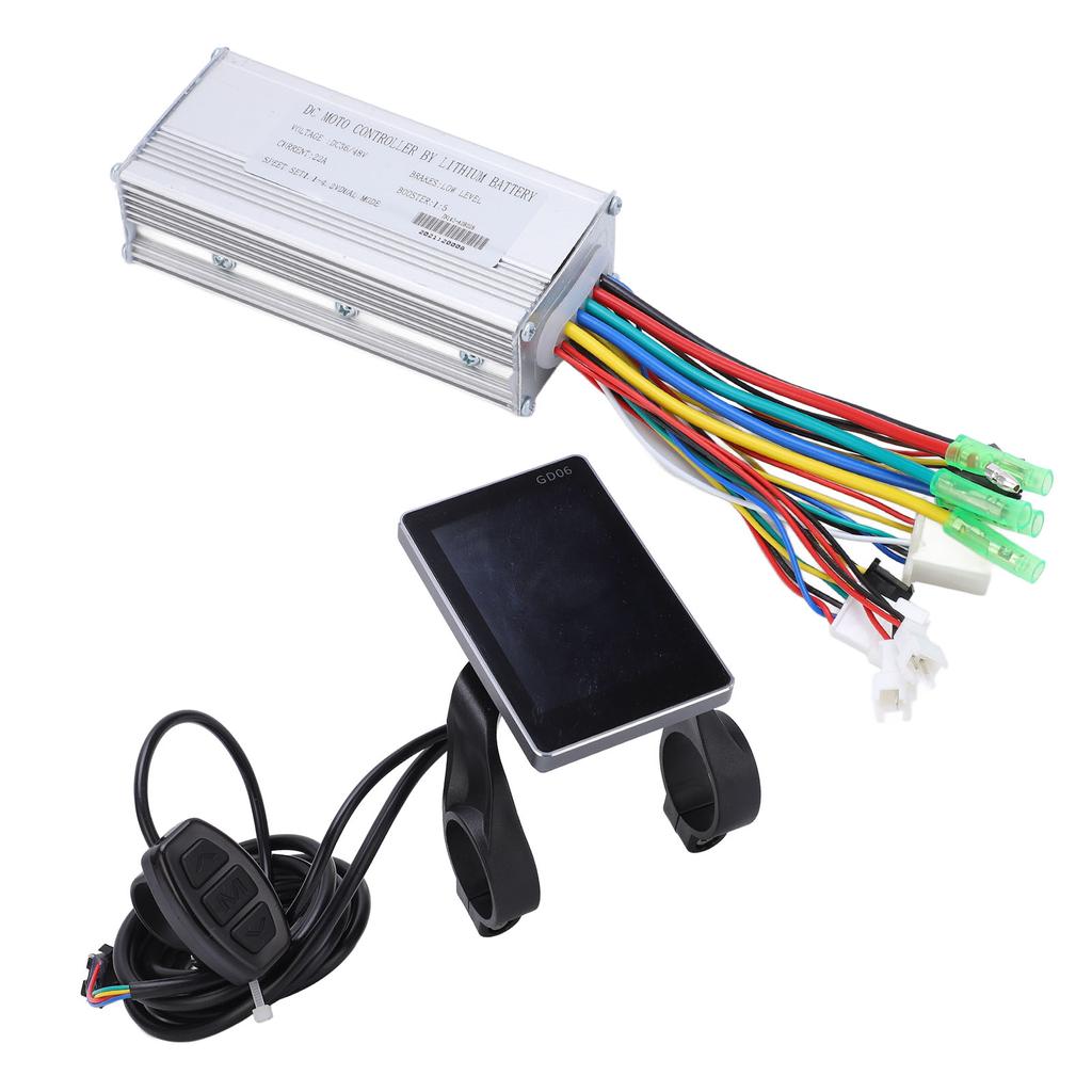Electric Bike 22A Controller 36V 48V Common Controller with LCD GD063 Display Panel for 500W Motor