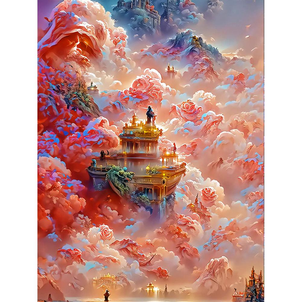 Domek z grzybami 5D DIY diamentowe malowanie w pełni z okrągłych wierteł diamentowe dżetów malowanie haft krzyżykowy rzemiosło artystyczne do dekoracji wnętrz