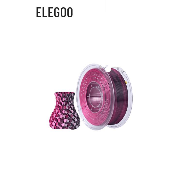 ELEGOO Silk PLA Black Red 1.75mm 3D Printer Filament