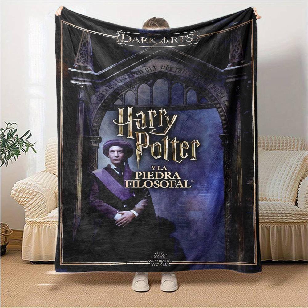 1pc Harry Potter and the Sorcerer's Stone Flannel Blanket - Soft Warm Throw for Home, Office, TravelL1360