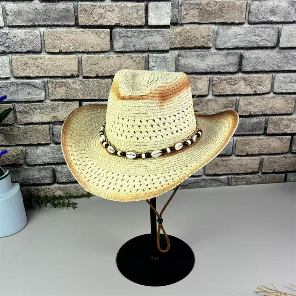 European and American accessories, western cowboy hat, retro ethnic style jazz hat, spring and summer men's and women's sunscreen hollow sun hat