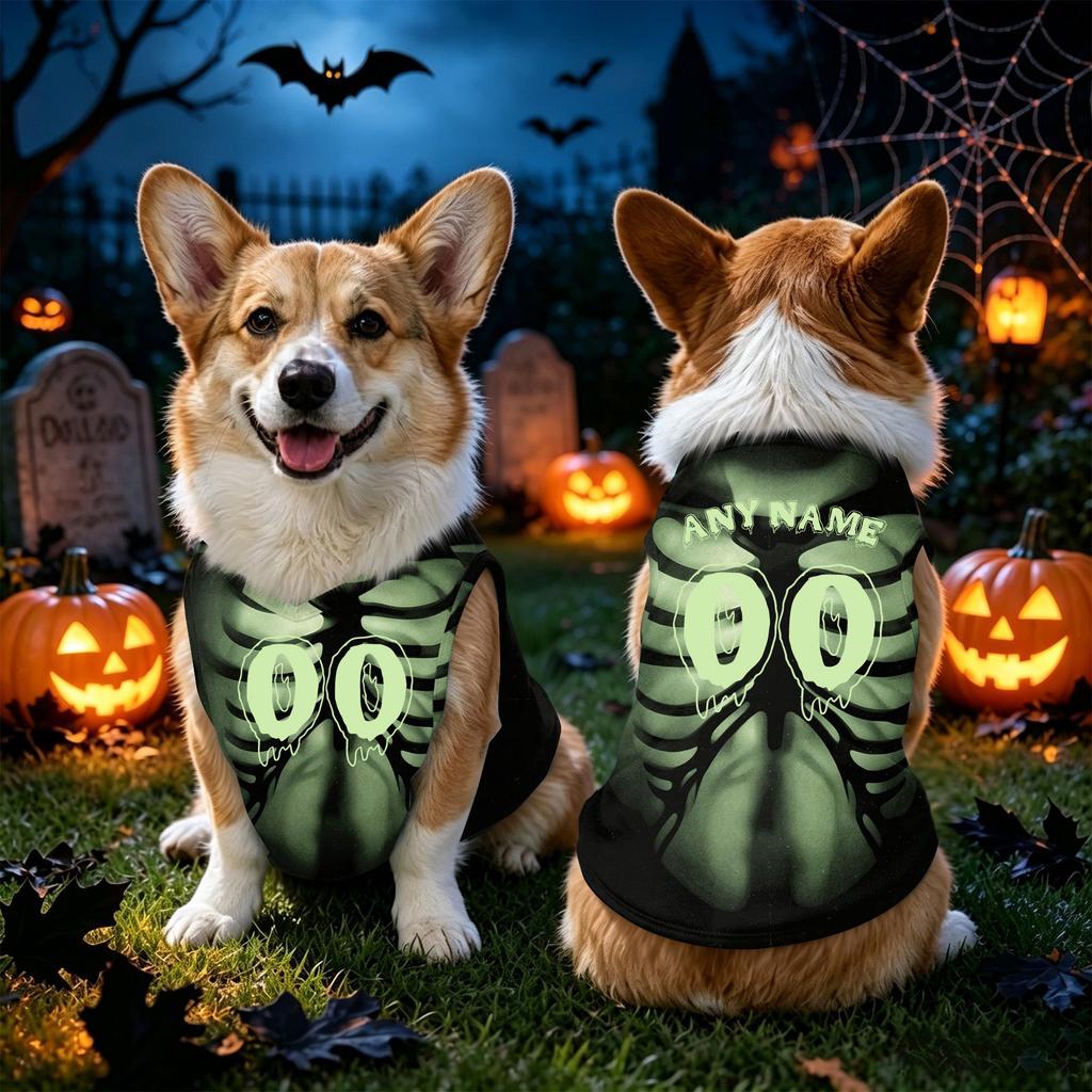 Halloween Dog V-Neck Sweatshirt Printed Pet Clothing for Small Medium Large Dogs