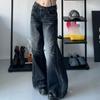 Women's Black Baggy Jeans Harajuku Y2k Aesthetic Denim Trousers Korean Jean Wide Leg Pants