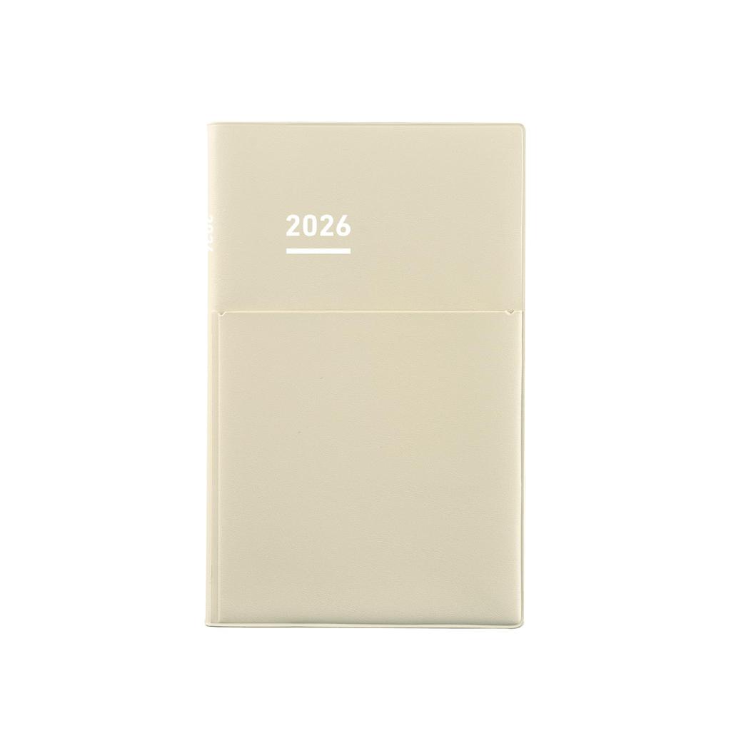 KOKUYO Jibun Techo Biz Mini 2026 Monthly Slim B6 Light Beige December Ni-JBM1LS-26 (Starts 2025)