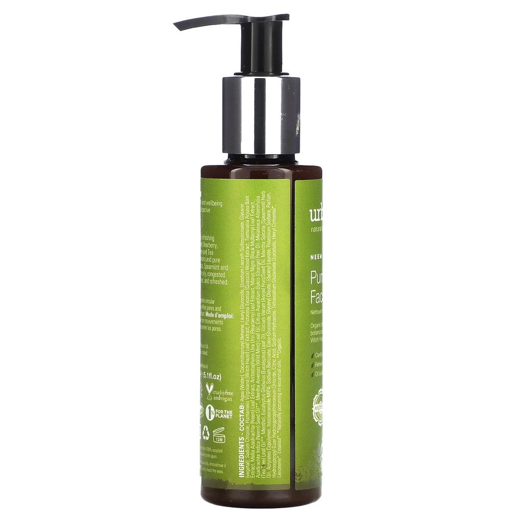 Purifying Facial Wash, Neem + Tea Tree, 5.1 Fl Oz (150 Ml)
