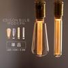 E26 Edison Bulb, LED Bulb, Modern (Tube Gold), Nostalgia, 10W Equivalent, 2000K, Dimmable, Warm White, Bare Edison Bulb, Retro Lighting, Dimmable