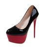 Sapatos de Moda Tamanho Grande para Senhoras Slip-on Scarpins Femininos Salto Fino Scarpins de Salto Super Alto Sapatos de Plataforma de Bico Redondo Femininos