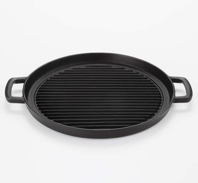 Patelnia grillowa Iwachu okrągła 29 czarna pieczona średnica wewnętrzna Nanbu Ironware 23051 28,5 cm