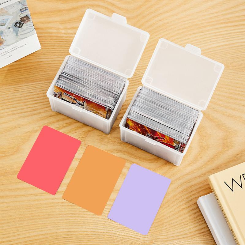 1/2Pcs Card Storage Box For Game Cards Trading Cards Sports Cards Playing Card Case Clear Stackable Card Storage Box