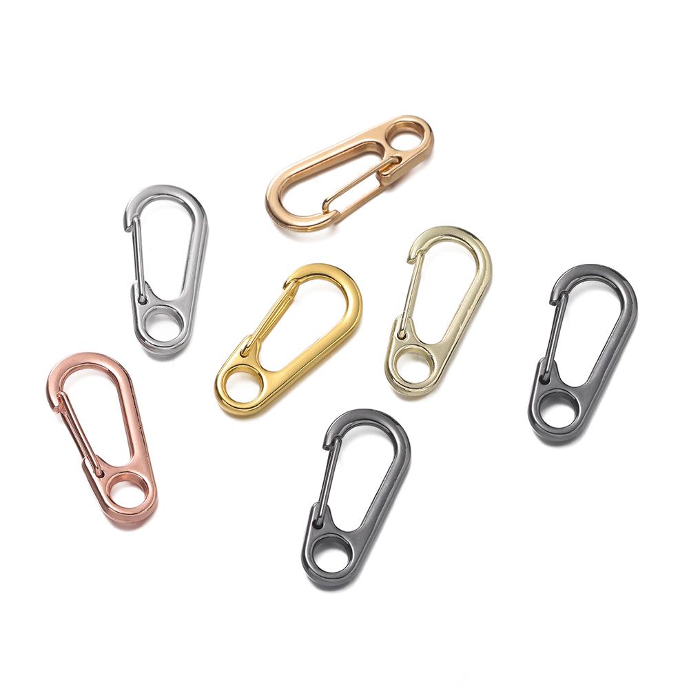 5pcs 14.5x31.5mm Zinc Alloy Lobster Clasp Buckle Keychain Buckles Spring Snap Hooks Keychains Tool Clips