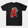 Asian Size Men Black Print T-shirt The Letter People: Mr. Z No-Cut Print Cotton Tshirt