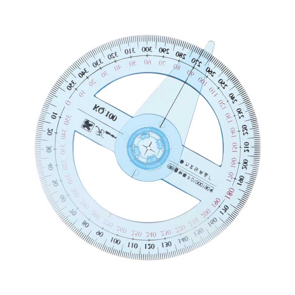 Durable Swing Arm Office Full Circle Math Goniometer Protractor Measuring Tools Pointer Angle Ruler