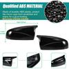 M Style Replacement Rear View Mirror Cap Cover for 2007-2013 BMW X5 E70 X6 E71 Exterior Accessories Tuning Parts, Glossy Black - 1 Pair (Left-Right)