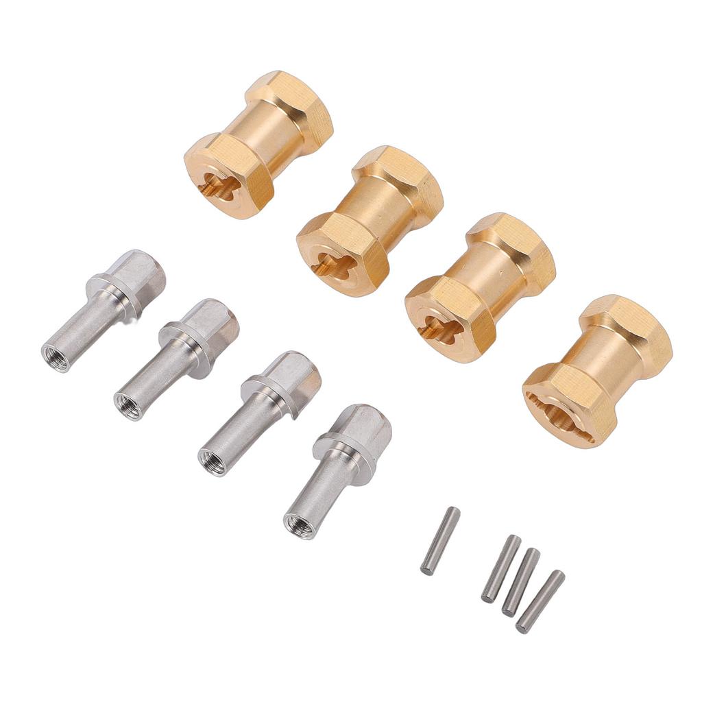 4pcs 18mm Wheel Spacers Fit for Scx10 1Celsius10 RC Crawler Car Brass Wheel Hubs Extension Drive Adapter