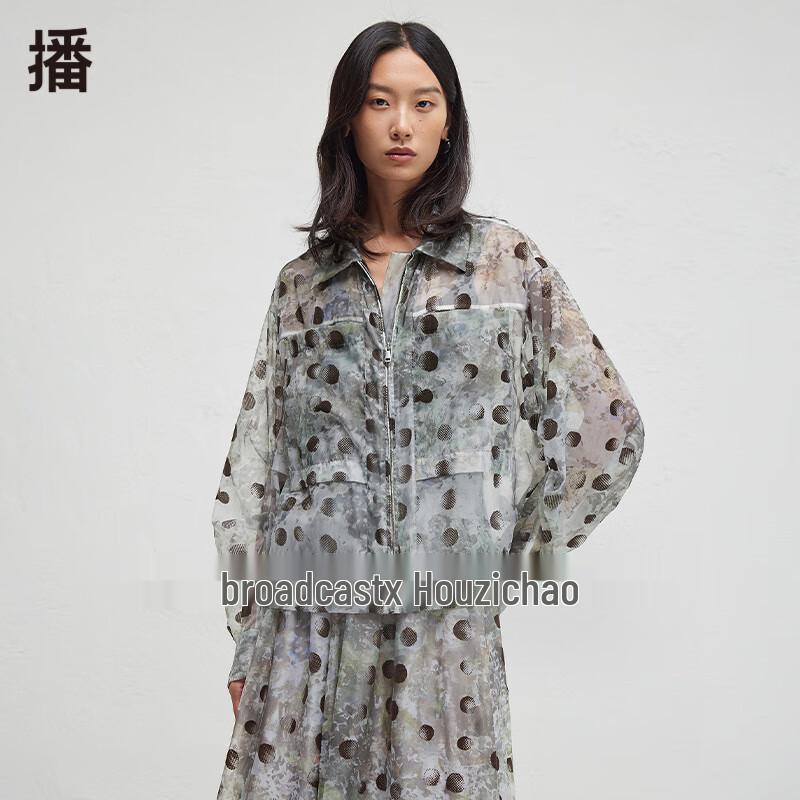 broadcast Lightweight Polka Dot Long-Sleeve Top