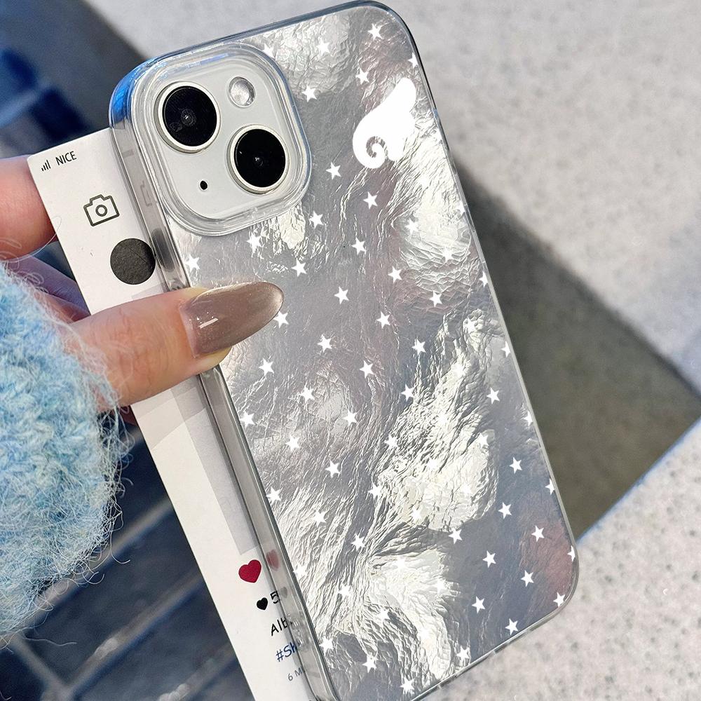 Korean StyleWave Point Angel Wings Phone Case For Iphone 17 Air 12 11 16 16e 17e 15 Plus 14 13 Pro Max Anti Fall Fashion Cover