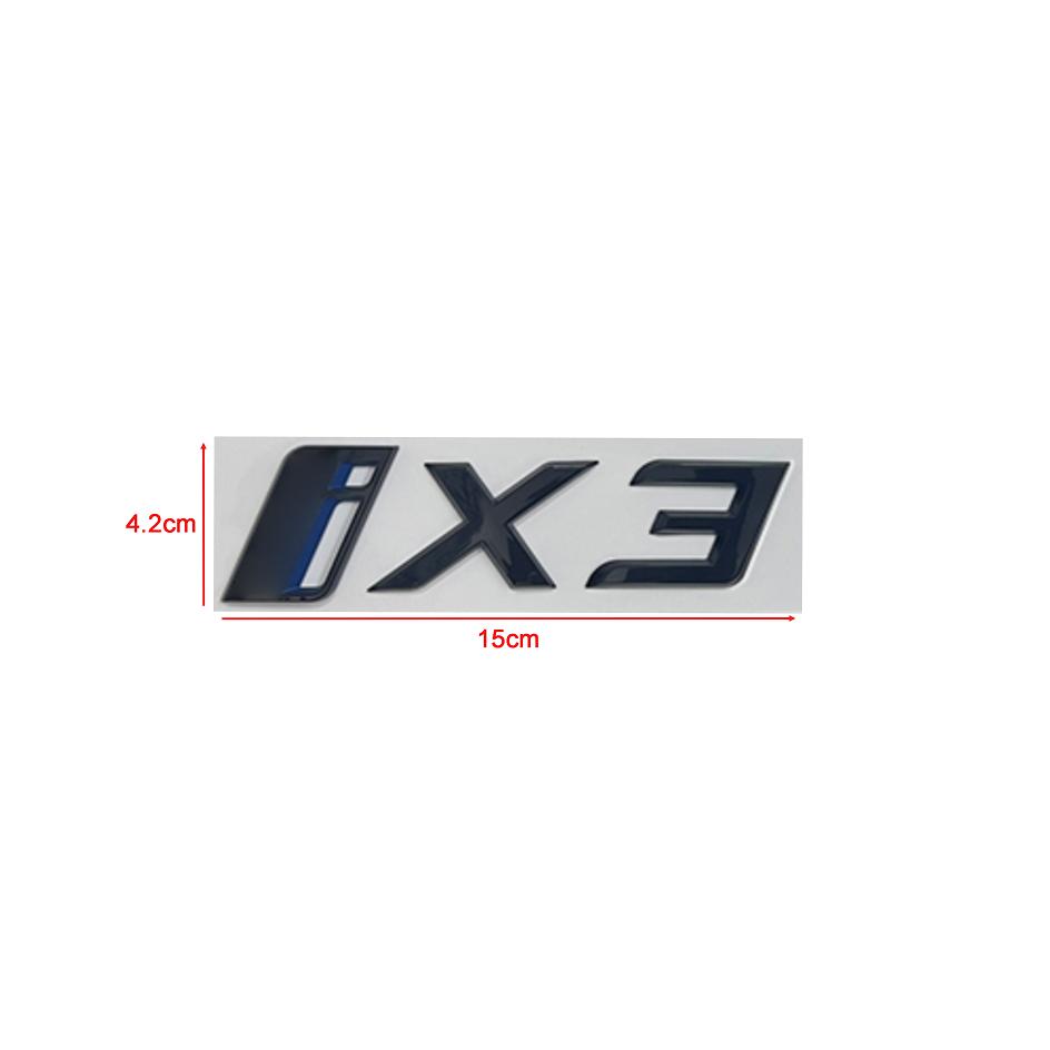 3D Letters Emblem Badge Car Rear Trunk Logo Sticker for BMW iX I3 I4 I7 iX3 iX4 iX7 Glossy Black Accessories