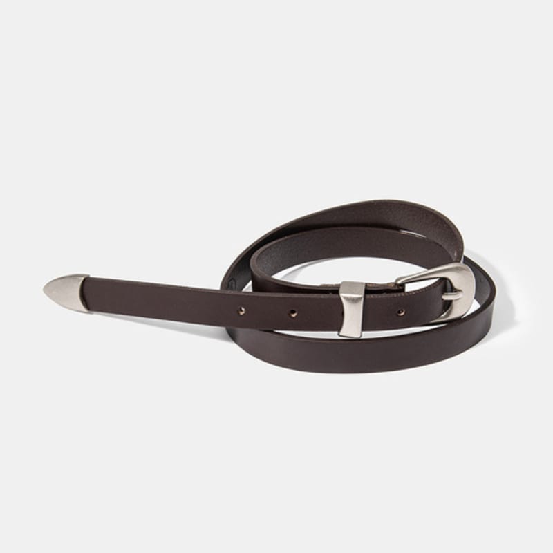 halden (W) western cowhide leather belt (T002_brown)