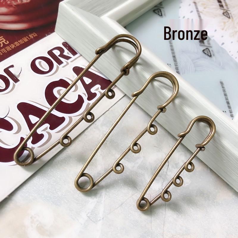 Korean Gold Large Pin Brooch for Sweaters & Hats - Simple Anti-Exposure Accessory