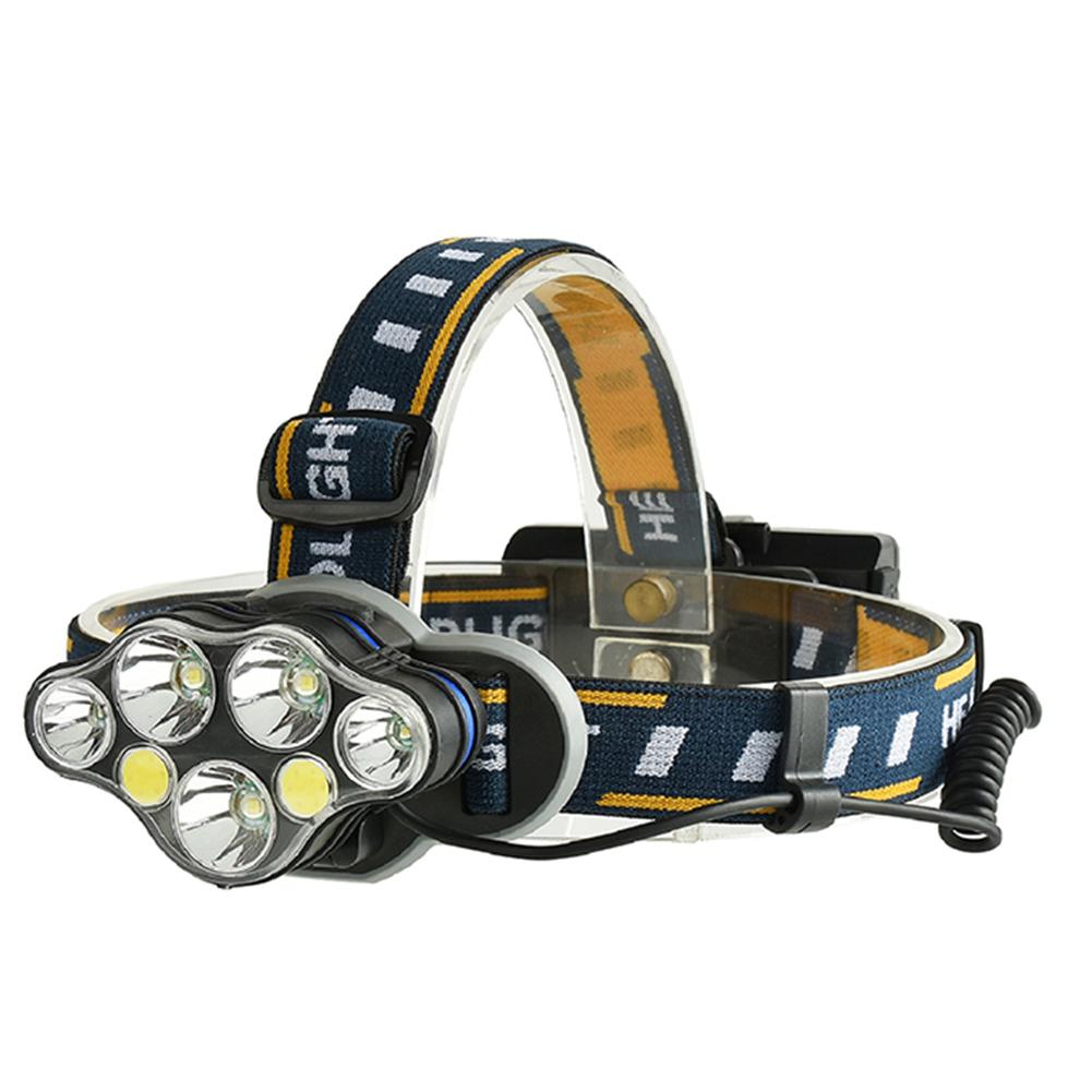7-light USB Charging +COB LED Strong Light Headlamp Warming Lamp for Outdoor Activity